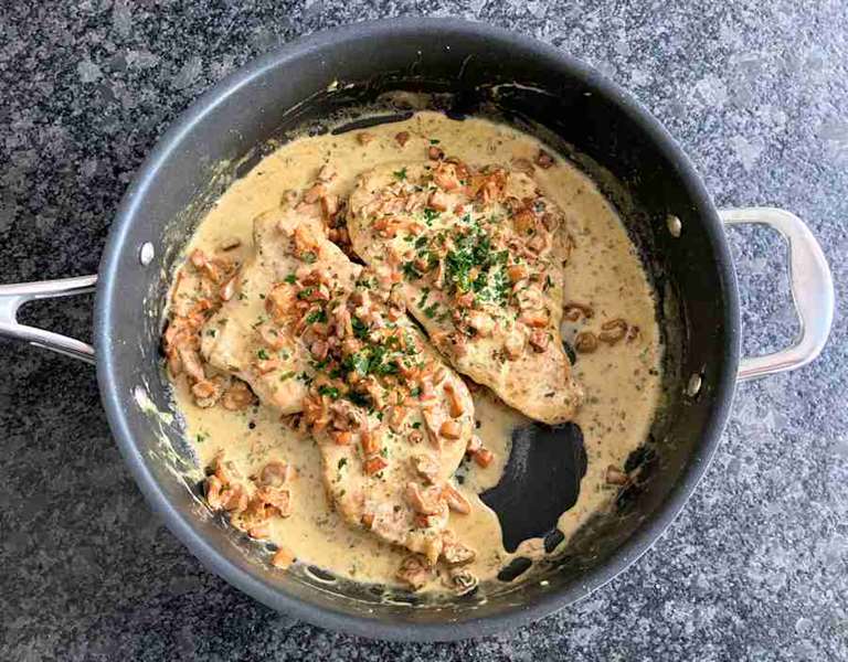 Turkey Steaks With Chanterelle Sauce Recipe Cuisine Fiend